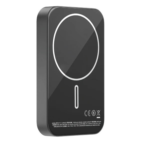 Беспроводное зарядное устройство Momax Q.Mag X1 10000 mAh, Черный титан