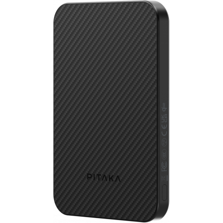Беспроводное зарядное устройство Pitaka Power Bank Qi2, черный