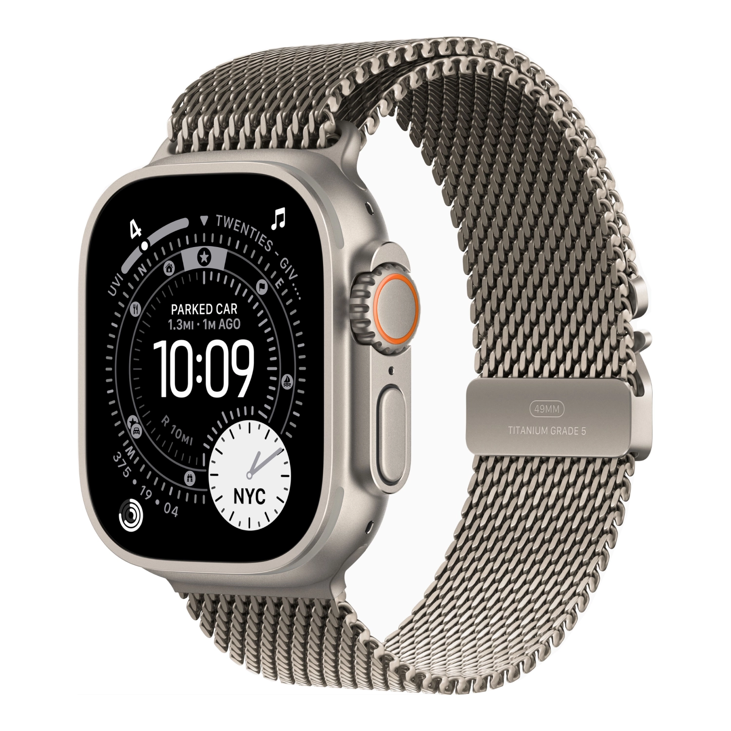 Apple Watch Ultra 3 49mm GPS + Cellular Natural Titanium Case Natural Titanium Milanese Loop Medium (MEWY4)